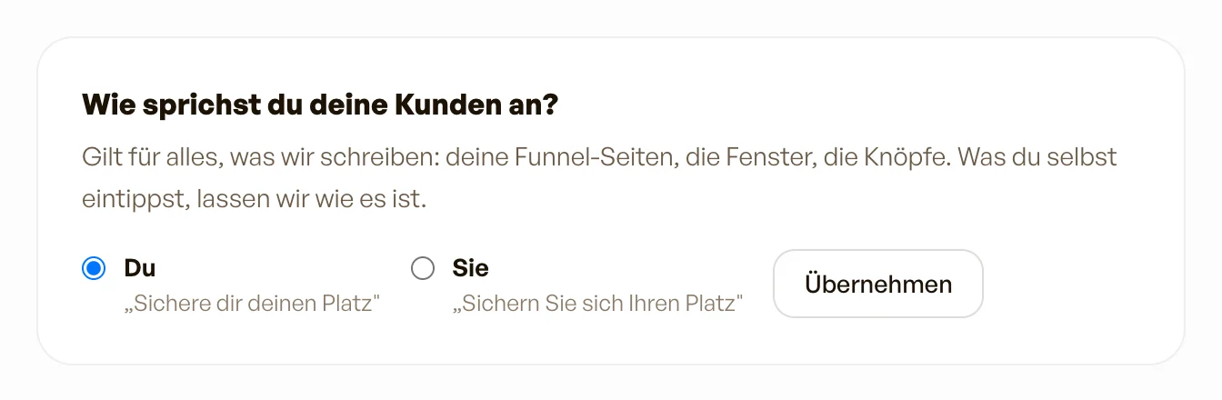 Die Wahl zwischen Du und Sie
